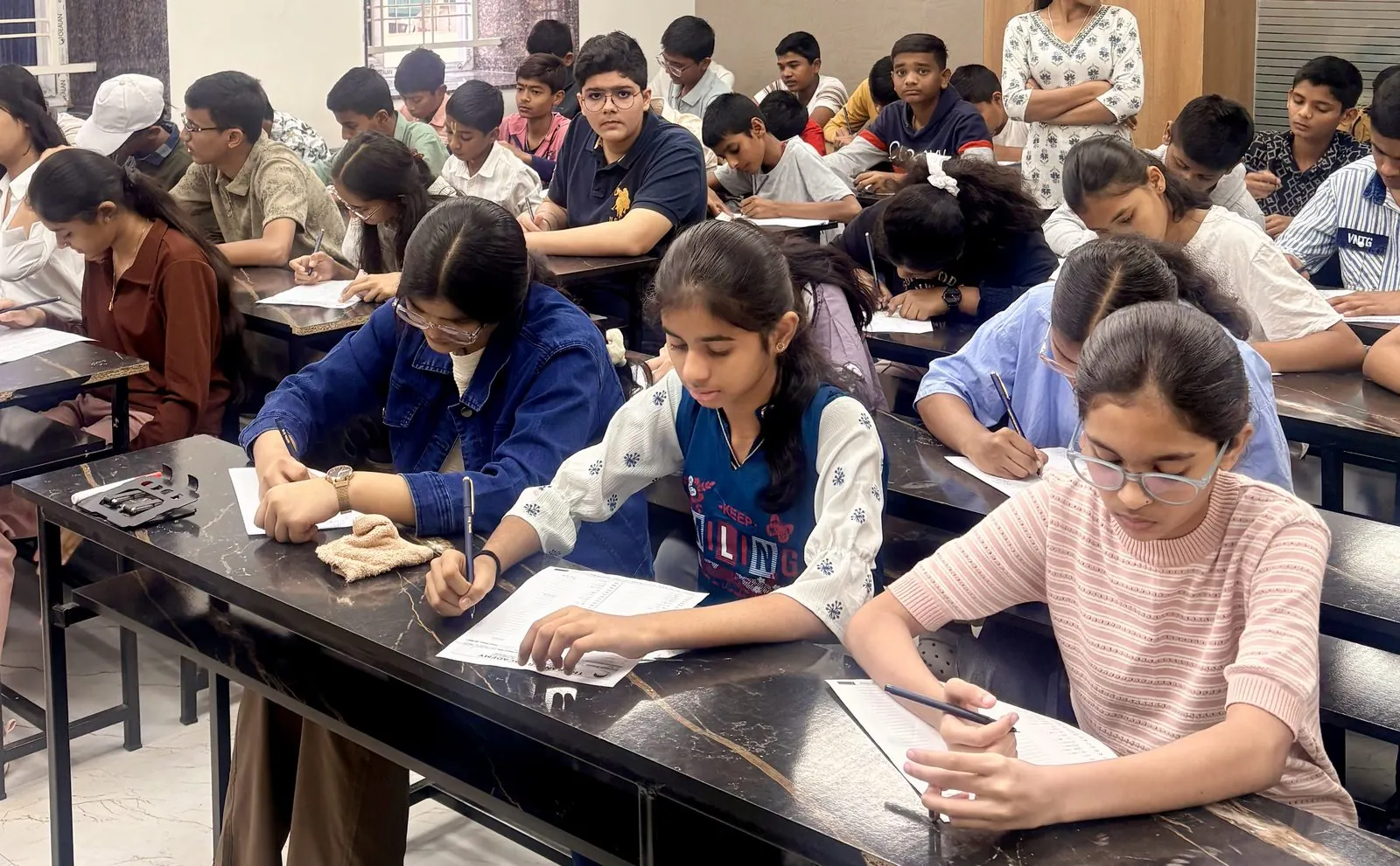 Students maintaining their physical Error Logs